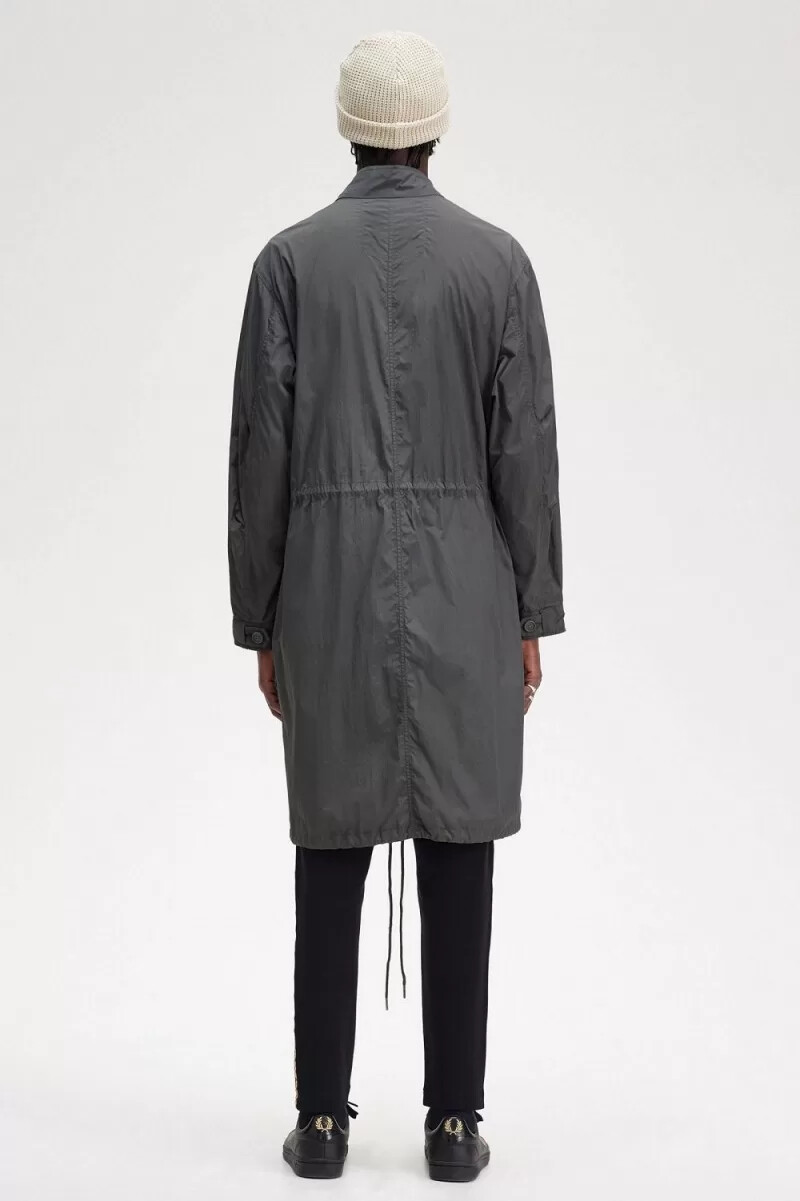 parka da uomo fred perry straight hem gunmetal