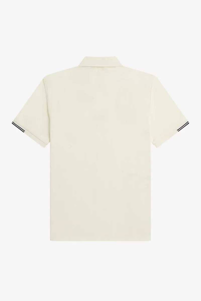 polo da uomo fred perry half zip beige