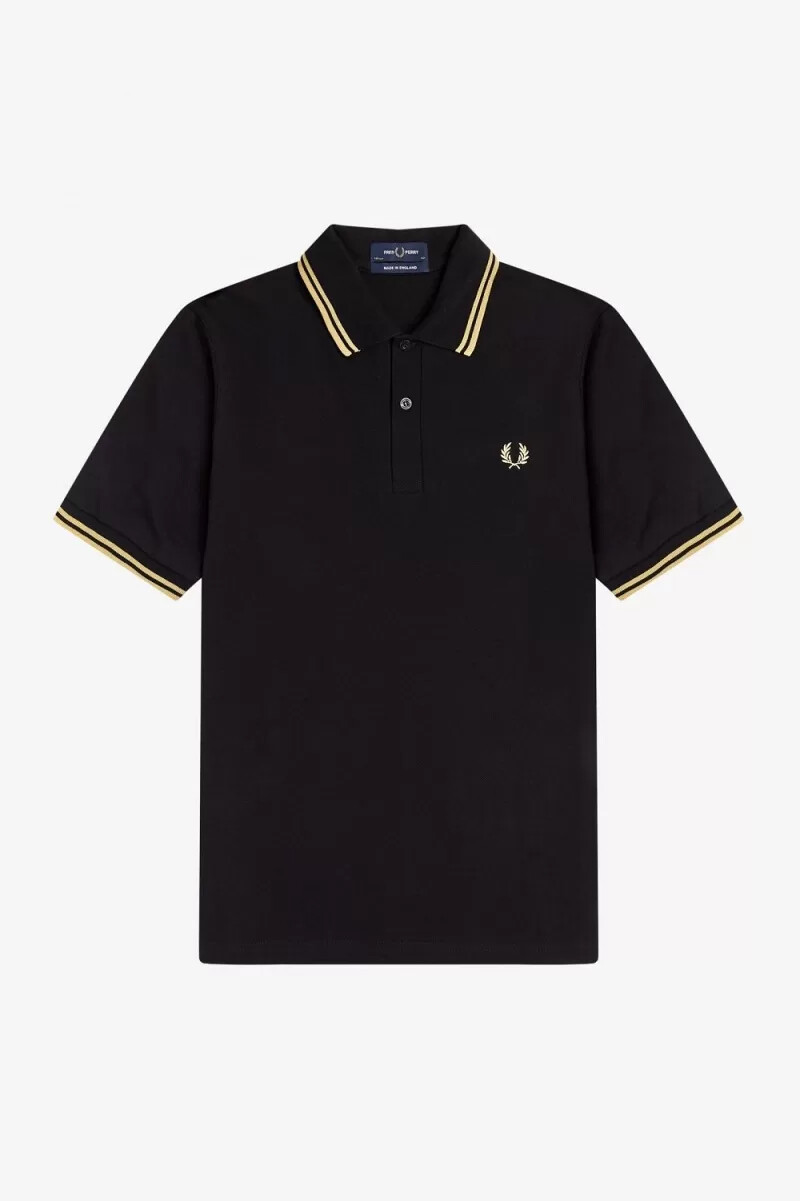 polo da uomo fred perry makati m12 colore nero champagne
