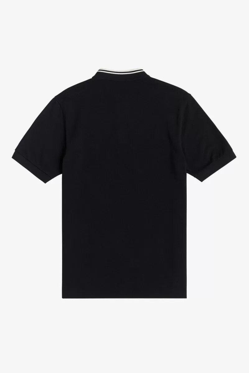 polo da uomo fred perry bomber collar nera