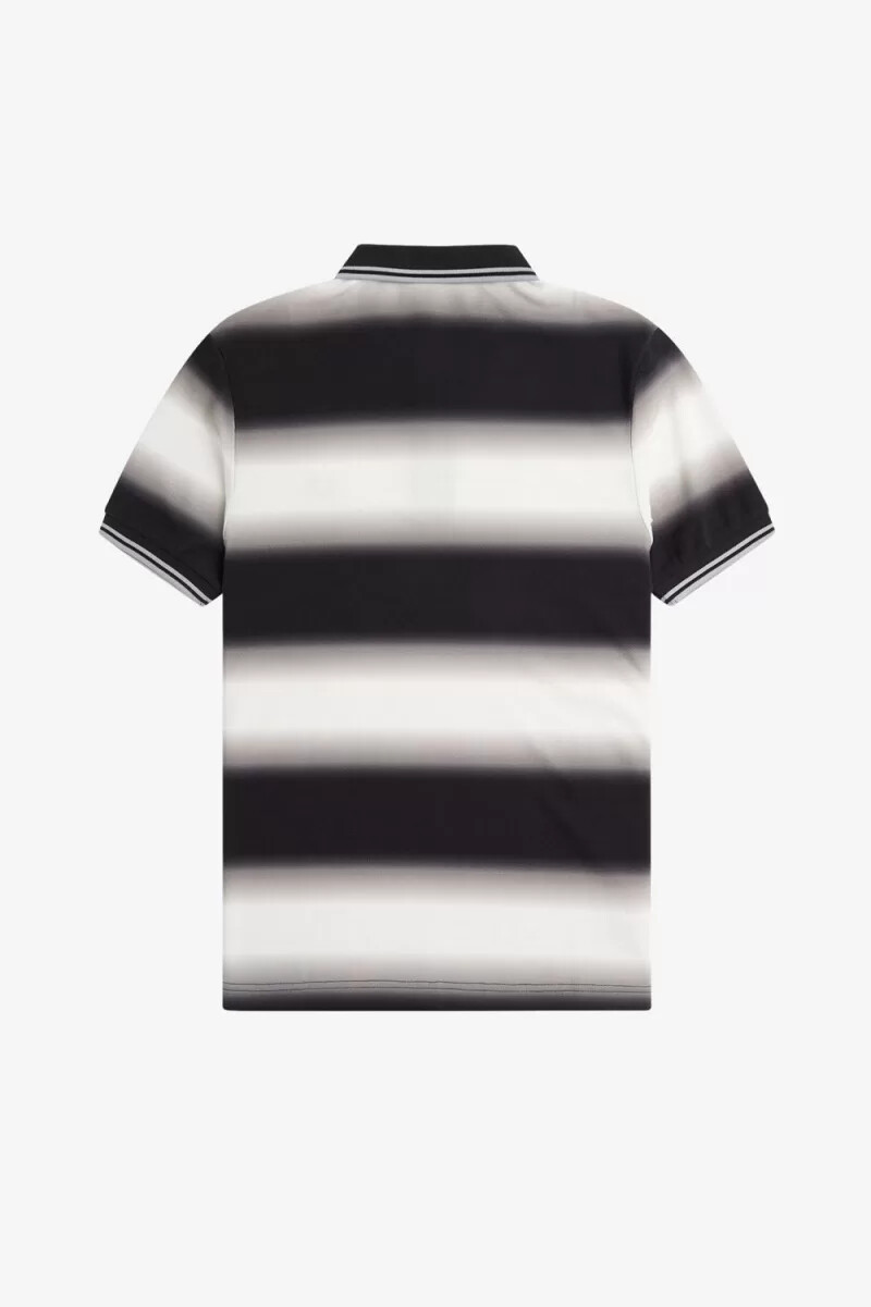 polo da uomo fred perry gradient stripe colore bianco neve