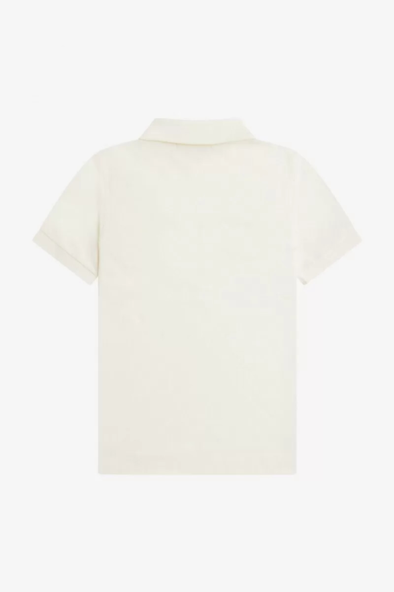 polo da uomo con zip e scollo testurizzato fred perry beige