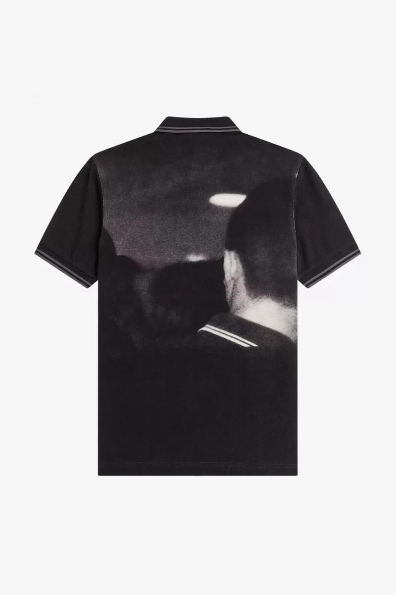 polo da uomo fred perry rave graphic nera