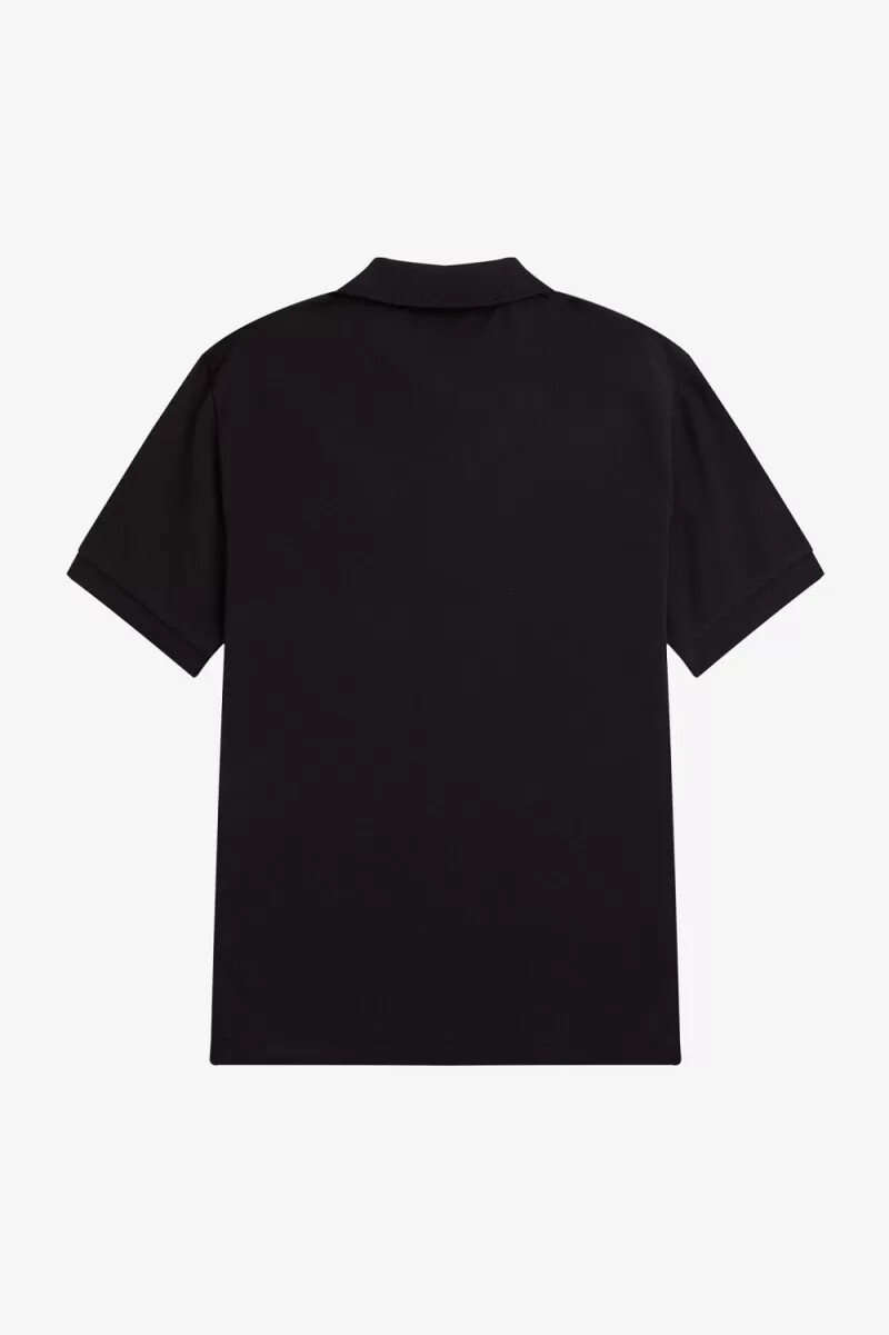 polo da uomo fred perry con colletto a contrasto nera