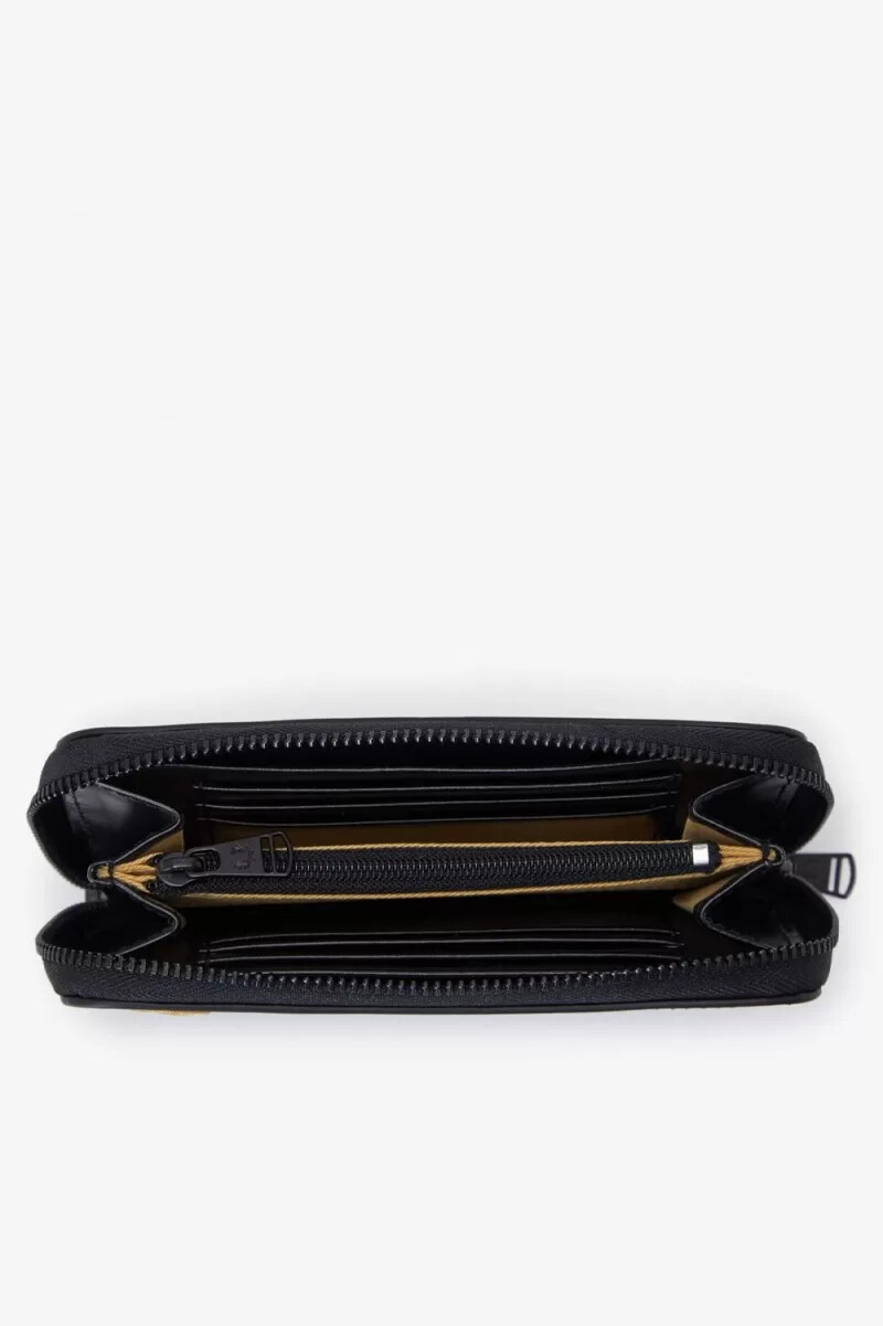portafoglio da donna in pelle fred perry nero