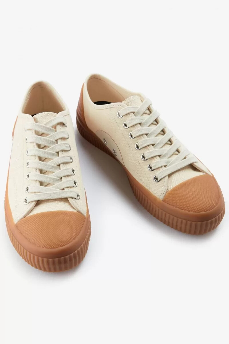 fred perry low hughes scarpe da ginnastica da donna beige beige chiaro