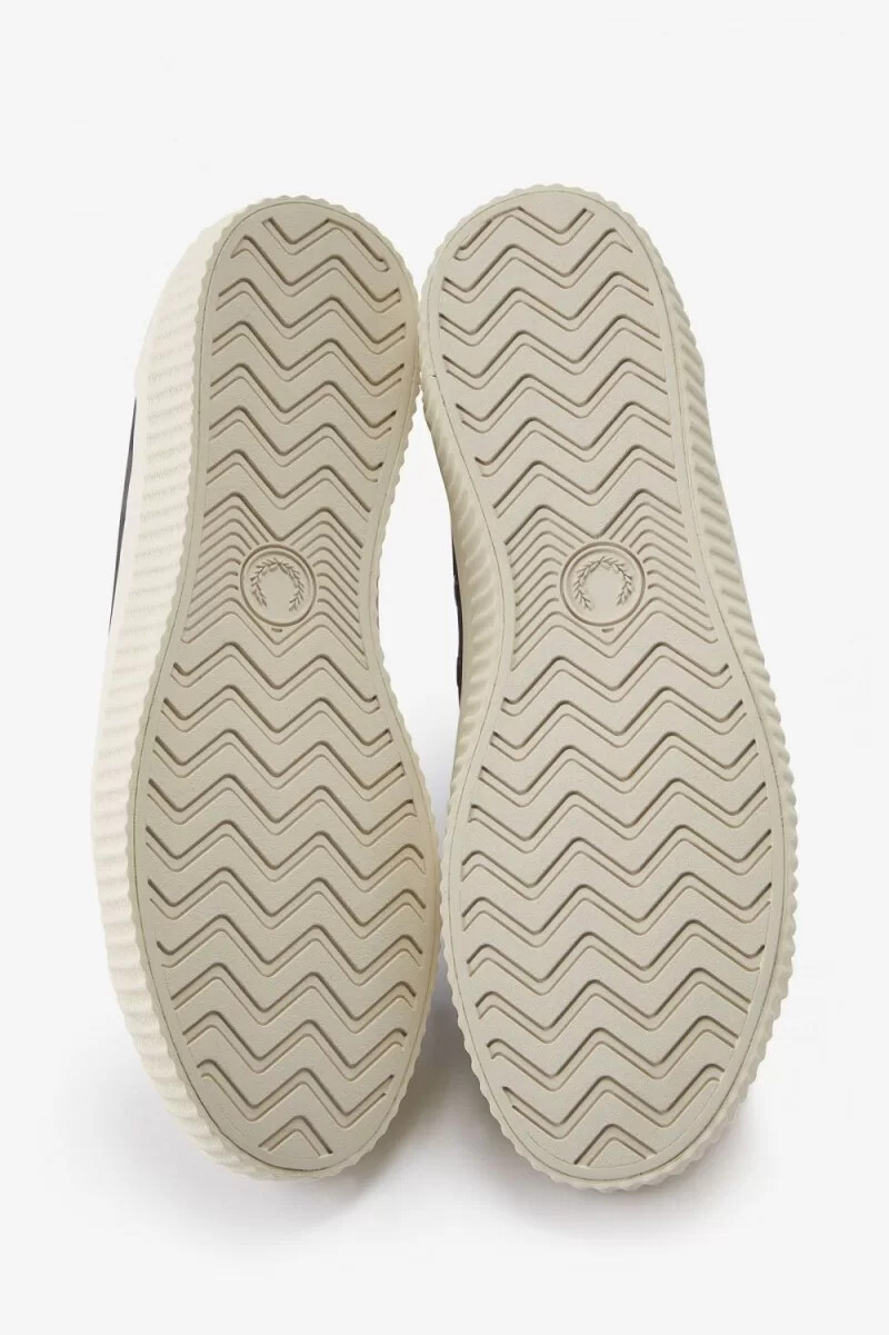 fred perry low hughes scarpe da ginnastica da uomo color canna di fucile beige