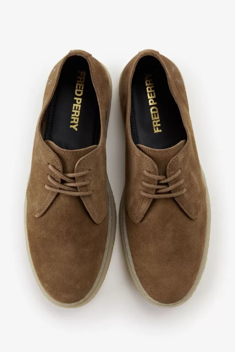 fred perry linden scarpe da ginnastica da uomo marroni