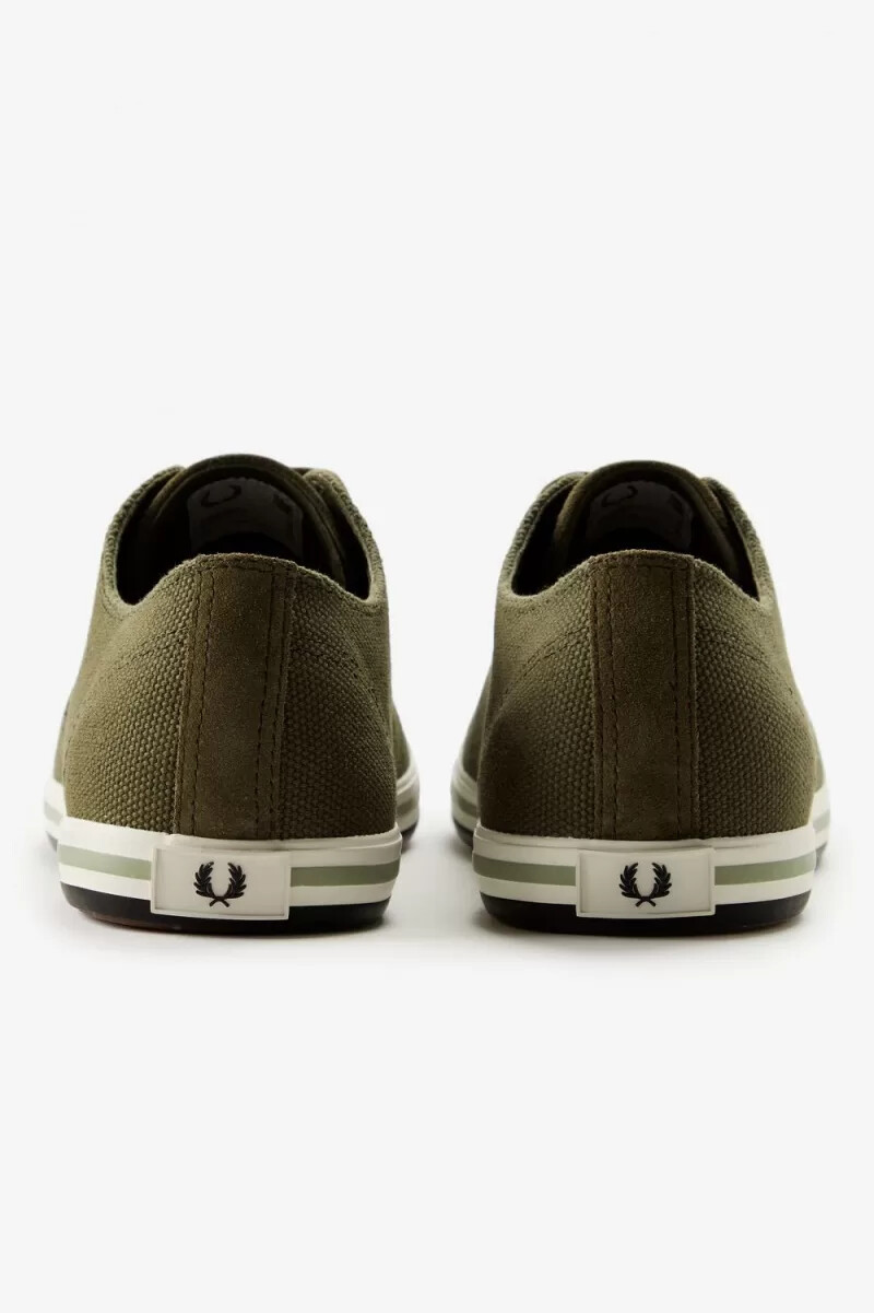 fred perry kingston scarpe da ginnastica da uomo verde uniforme