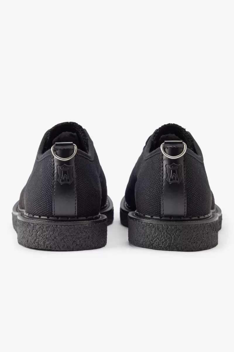 fred perry canvas monkey scarpe da ginnastica da uomo nere