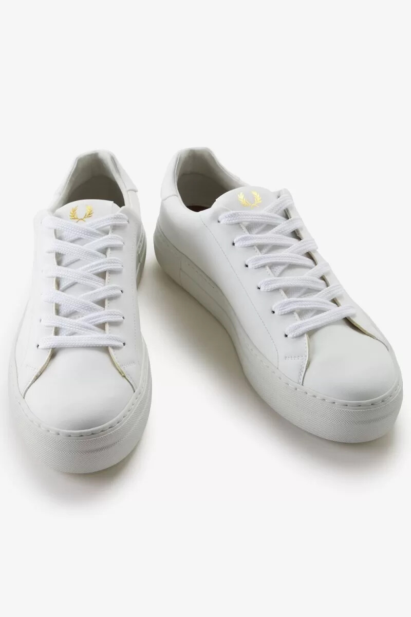 fred perry b80 vegan scarpe da ginnastica da uomo bianche