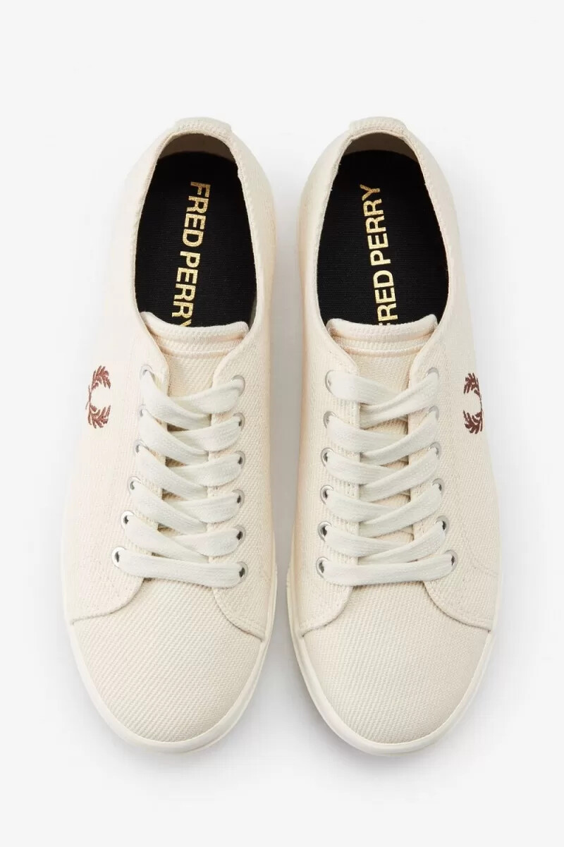 fred perry newstead scarpe da ginnastica da uomo beige whisky marrone