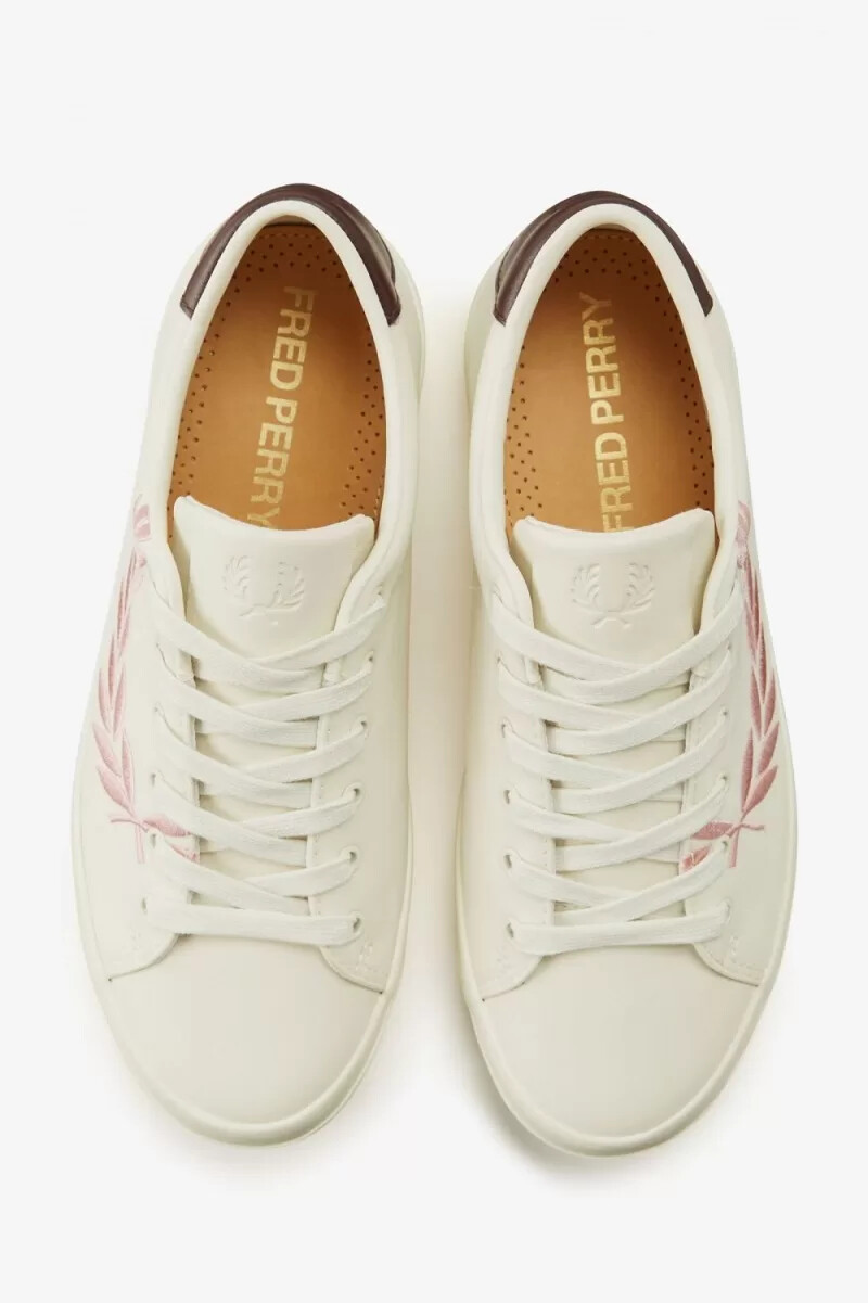 scarpe da tennis da donna fred perry lottie beige