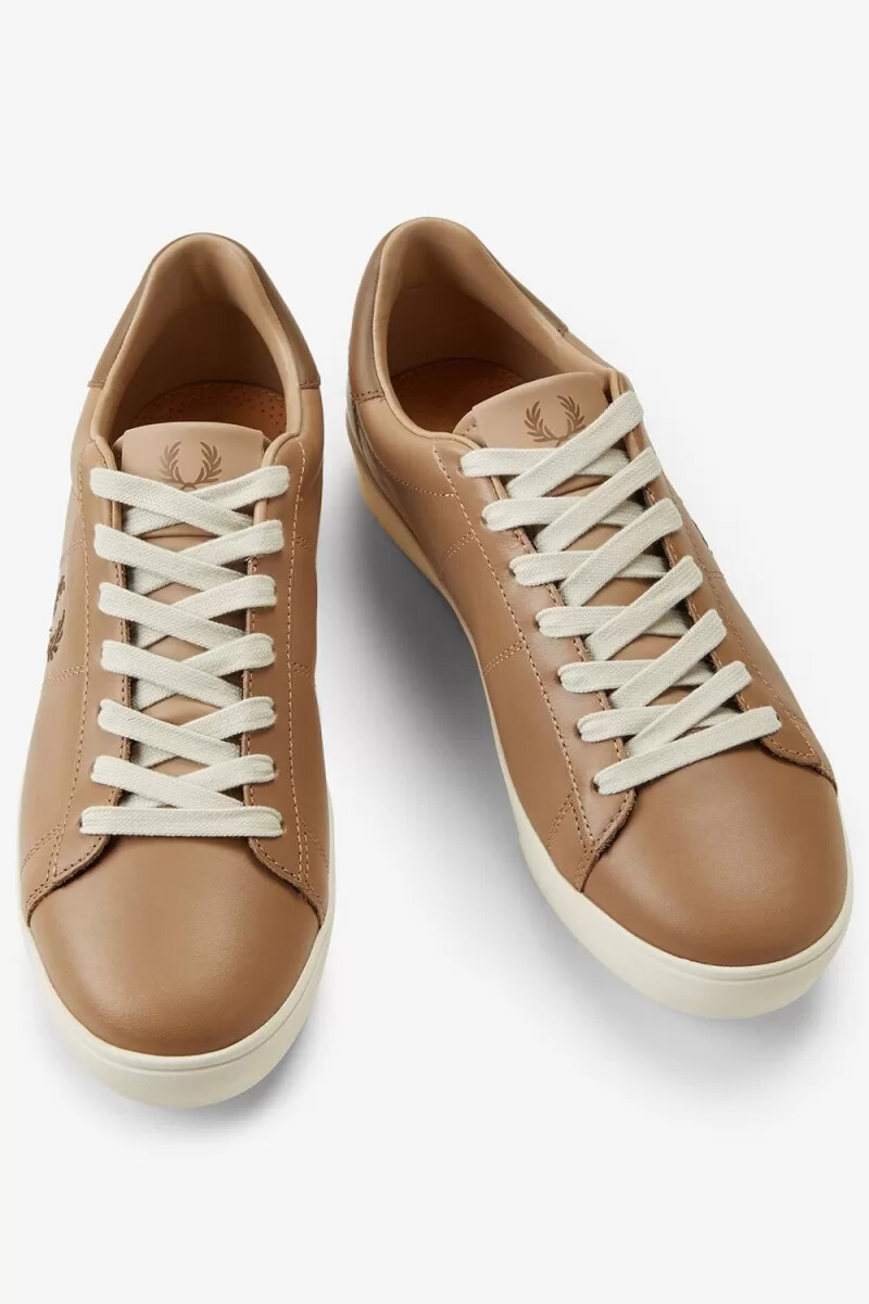 scarpe da tennis da donna fred perry spencer verdi marroni