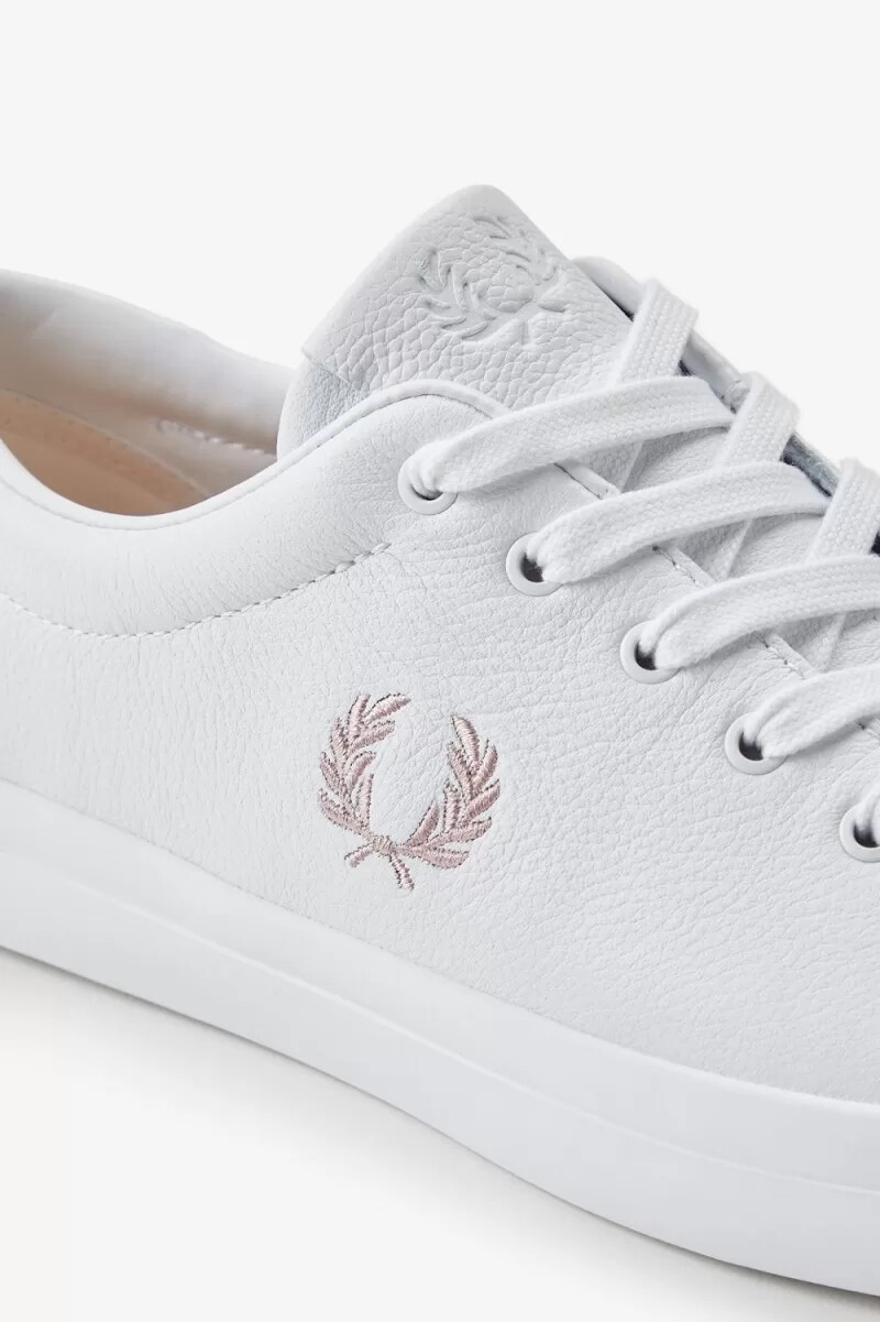 scarpe da tennis da donna fred perry lottie bianche rosa antico