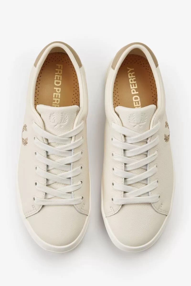 scarpe da tennis da donna fred perry lottie beige verde
