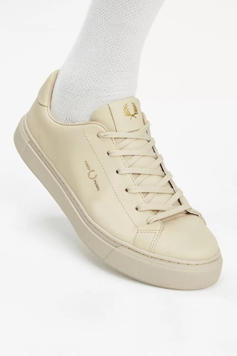 scarpe da tennis da uomo fred perry b71 color avena e oro