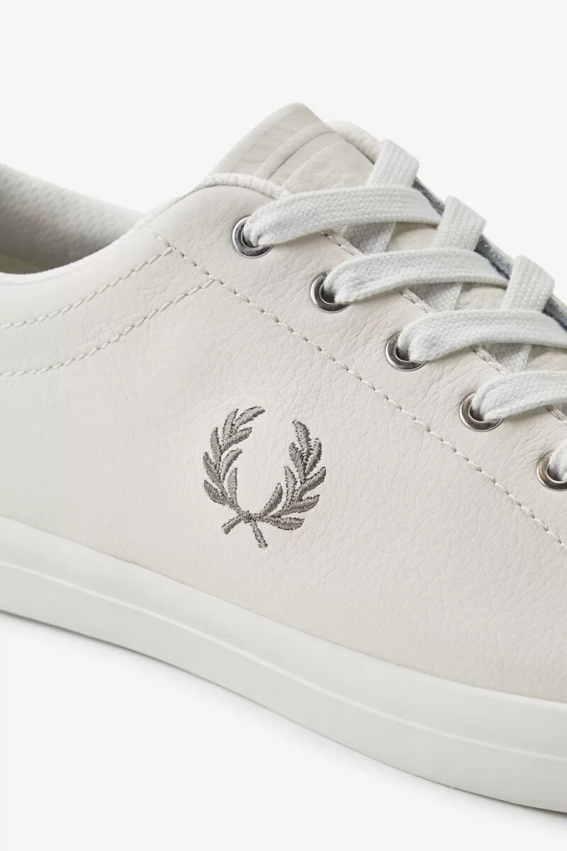 scarpe da tennis da uomo fred perry baseline color avorio e grigio caldo