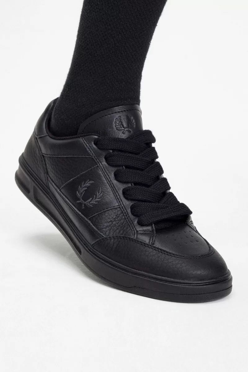 scarpe da tennis da uomo fred perry b440 nere e grigie