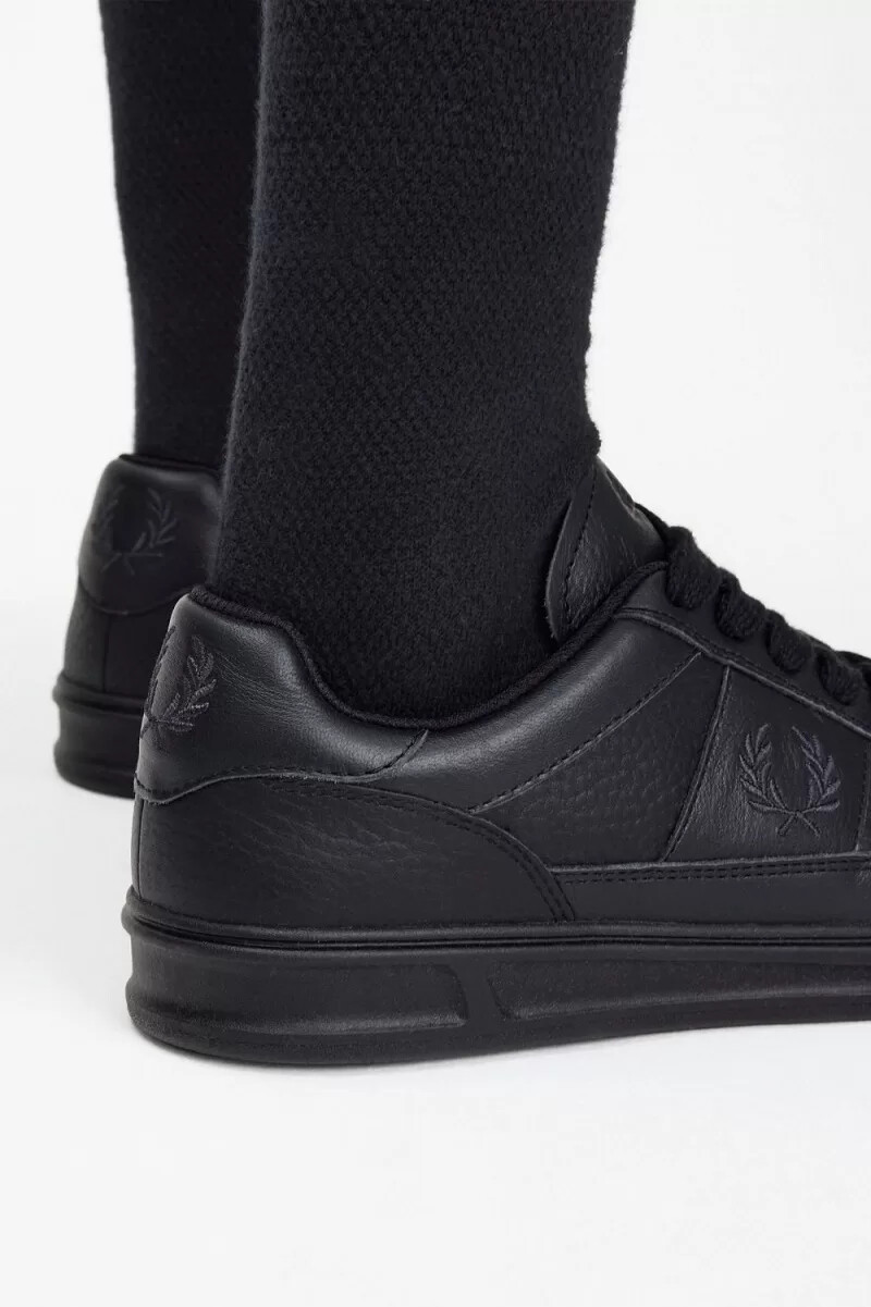 scarpe da tennis da uomo fred perry b440 nere e grigie