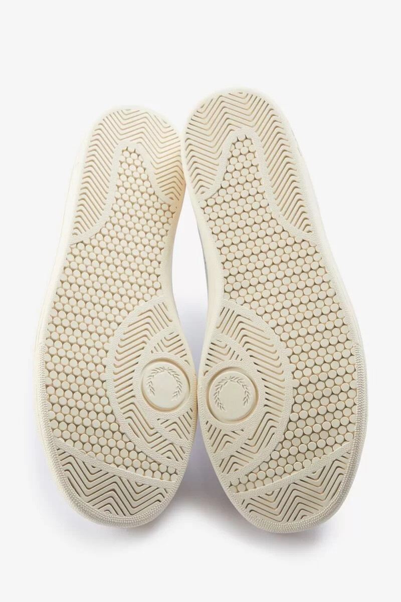 scarpe da tennis da uomo fred perry b721 bianche e menta chiara
