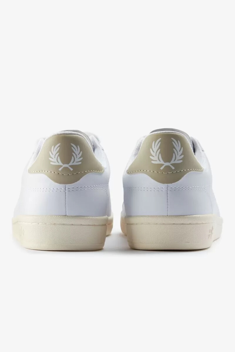 scarpe da tennis da uomo fred perry b721 bianche e menta chiara