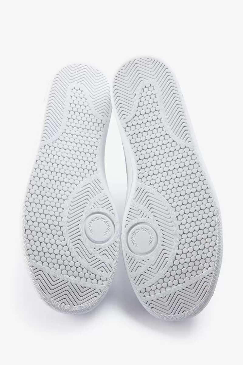 scarpe da tennis da uomo fred perry b721 bianche e oro metallizzato