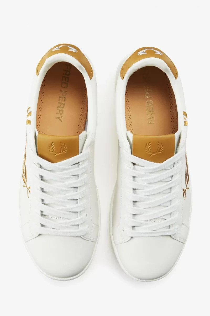 scarpe da tennis da uomo fred perry b721 color avorio