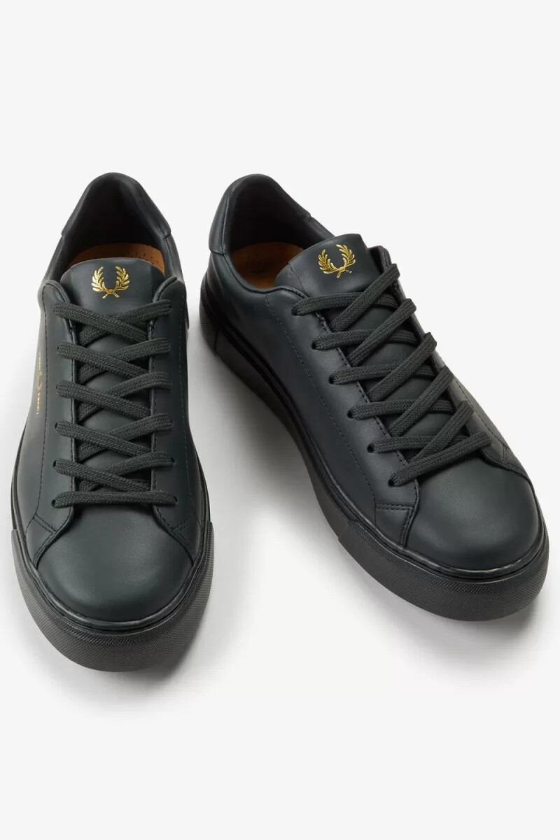 scarpe da tennis da uomo fred perry b71 verde notte oro