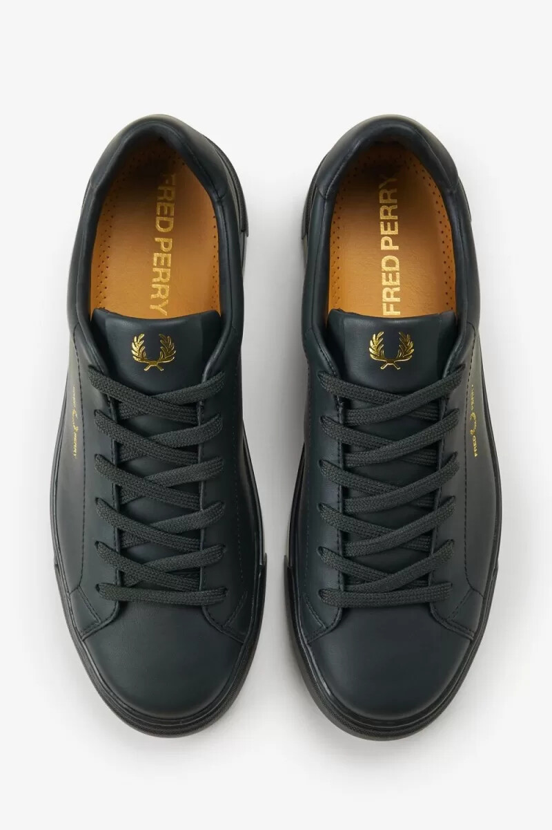 scarpe da tennis da uomo fred perry b71 verde notte oro