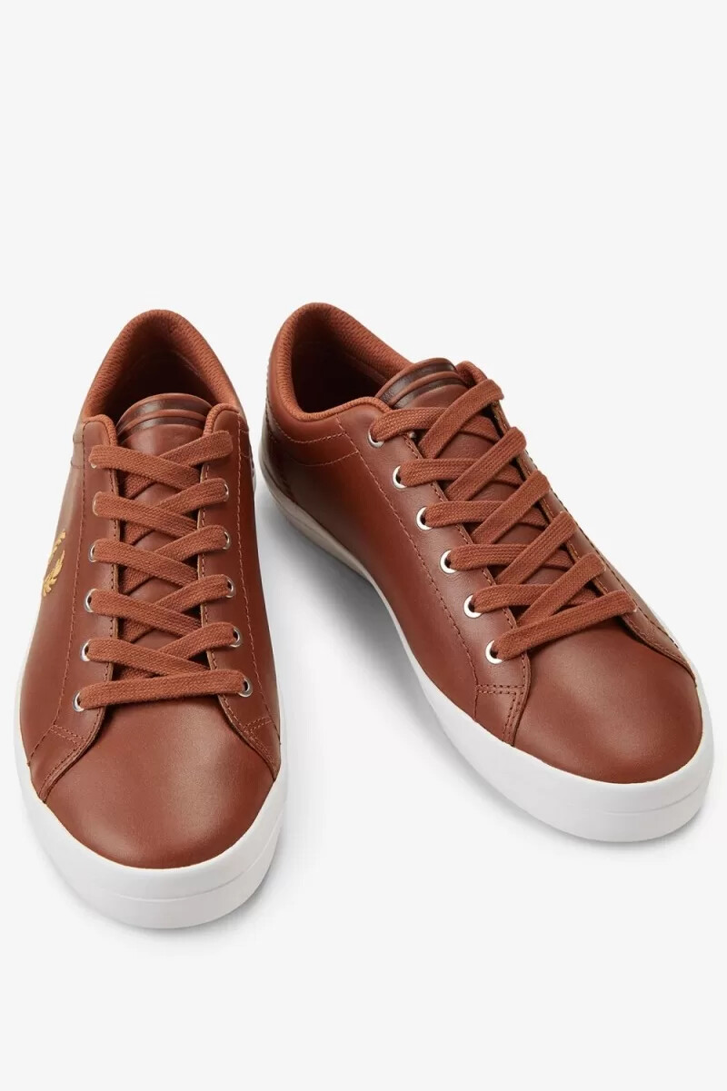 scarpe da tennis da uomo fred perry baseline color cuoio