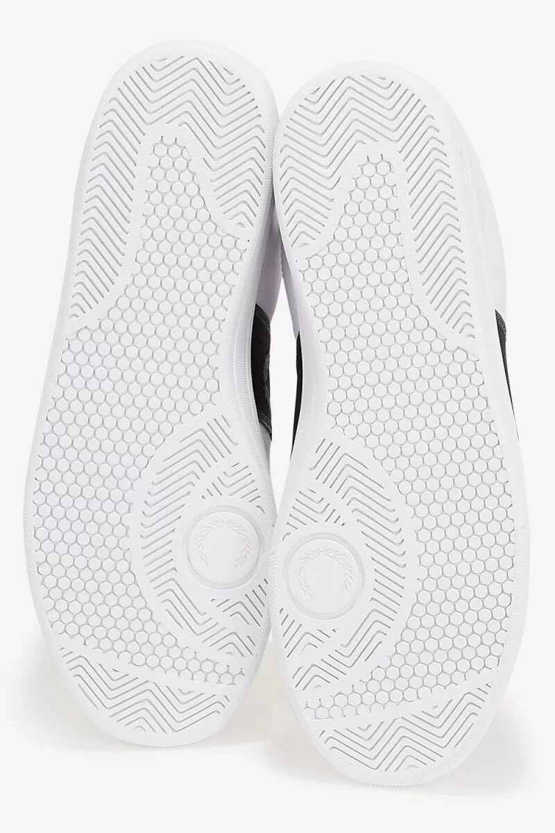 scarpe da tennis da uomo fred perry b721 bianche e blu petrolio