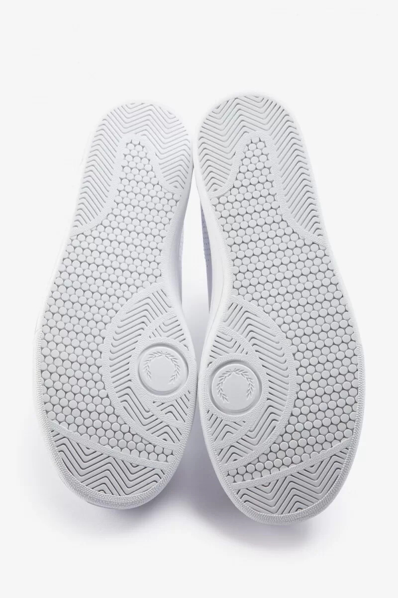 scarpe da tennis da uomo fred perry b721 bianche e nere