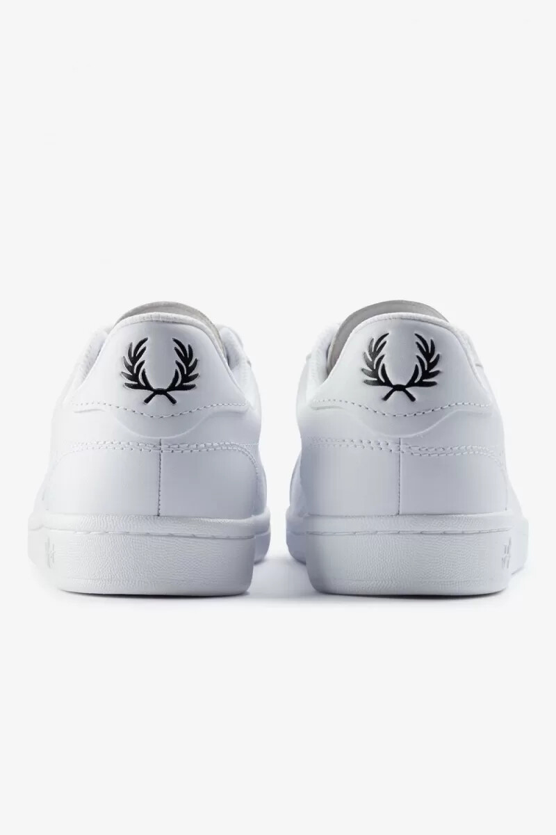 scarpe da tennis da uomo fred perry b721 bianche e nere