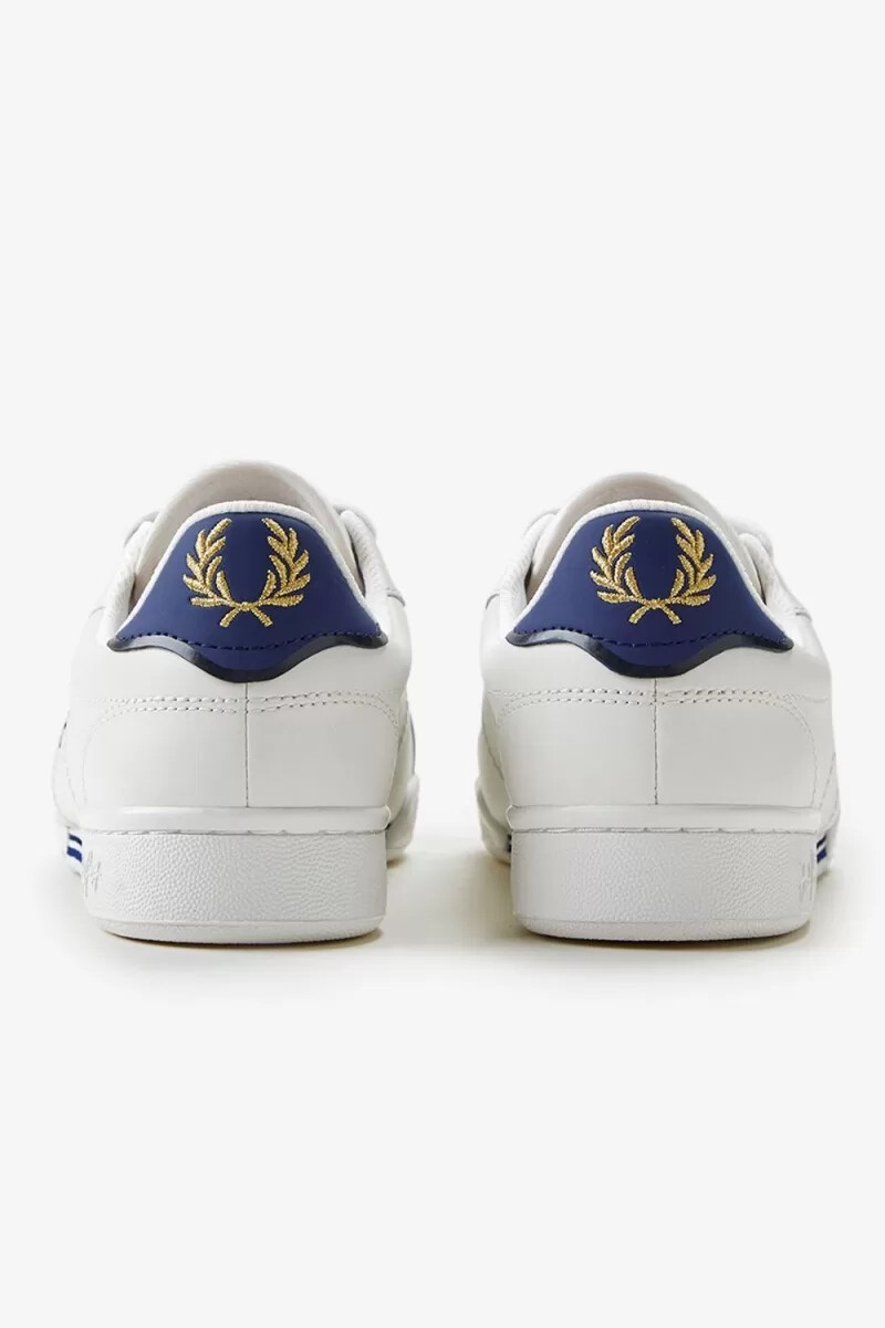 scarpe da tennis da uomo fred perry b722 color avorio sfumato cobalto