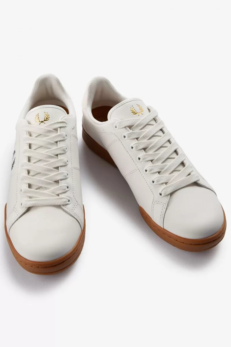 scarpe da tennis da uomo fred perry b722 colore bianco neve verde campo