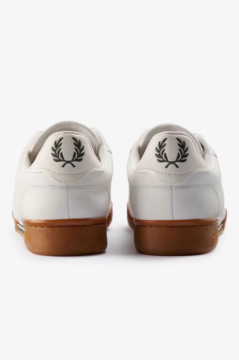 scarpe da tennis da uomo fred perry b722 colore bianco neve verde campo