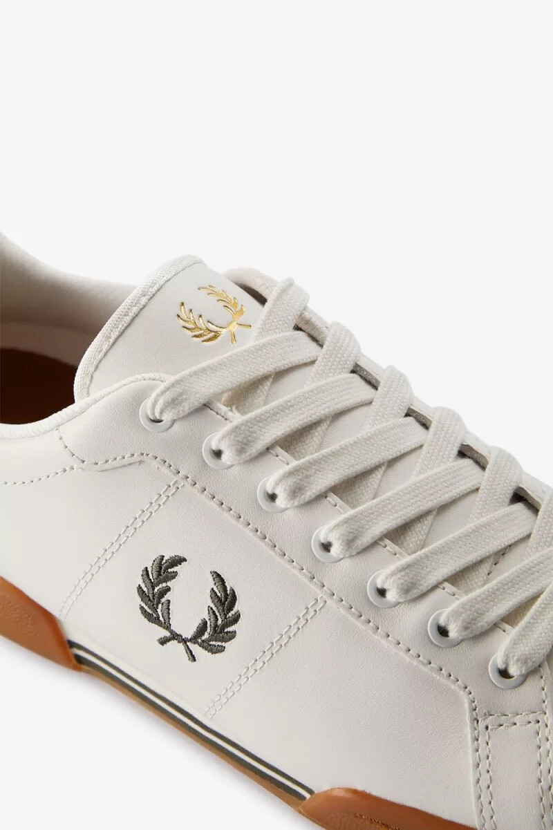 scarpe da tennis da uomo fred perry b722 colore bianco neve verde campo