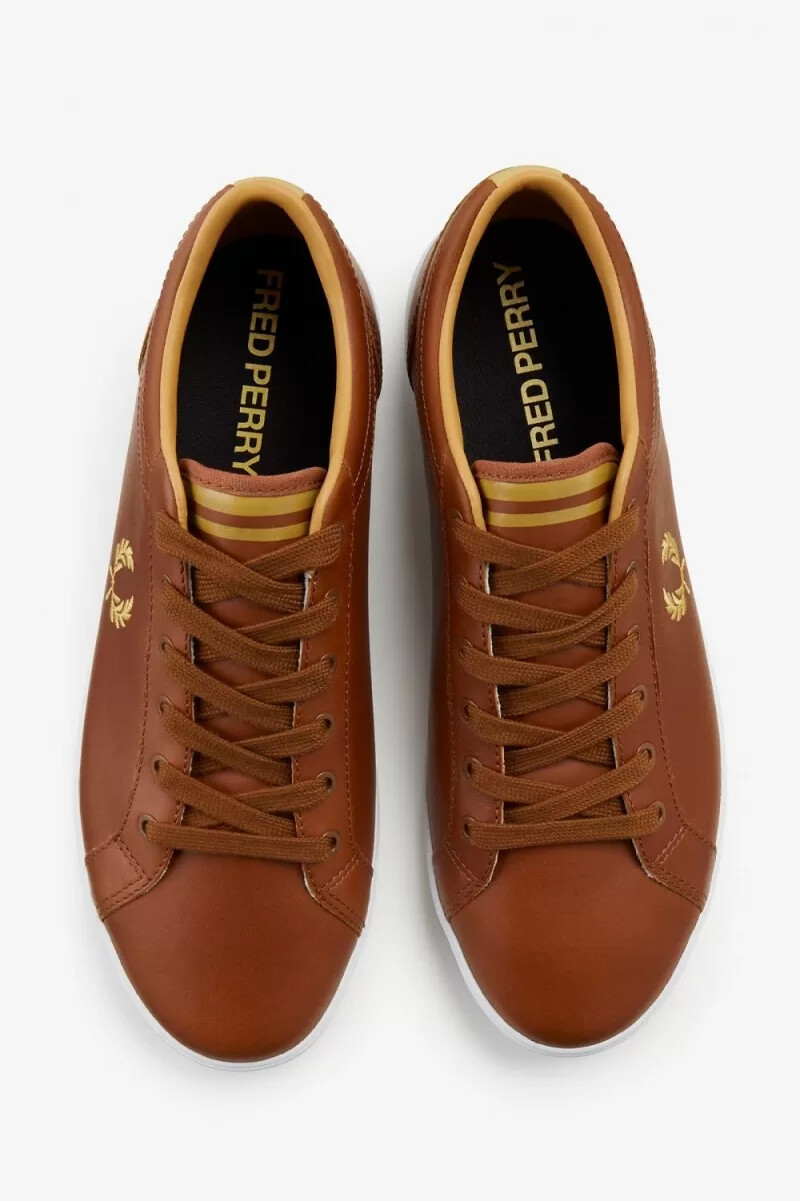 scarpe da tennis da uomo fred perry baseline color cuoio