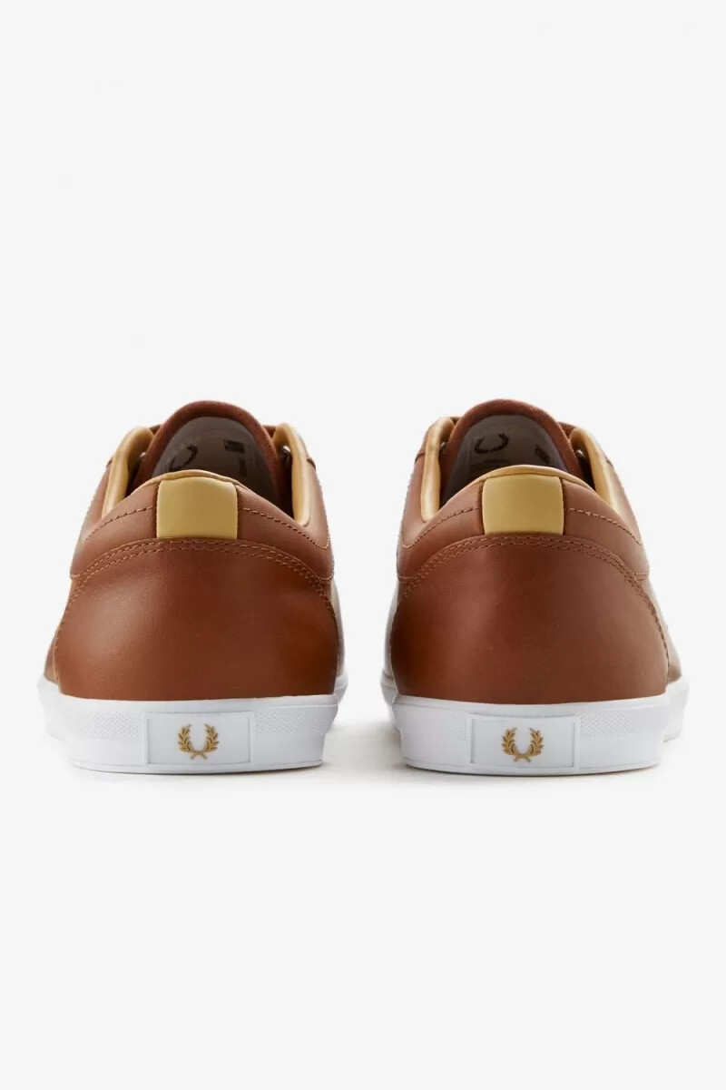 scarpe da tennis da uomo fred perry baseline color cuoio