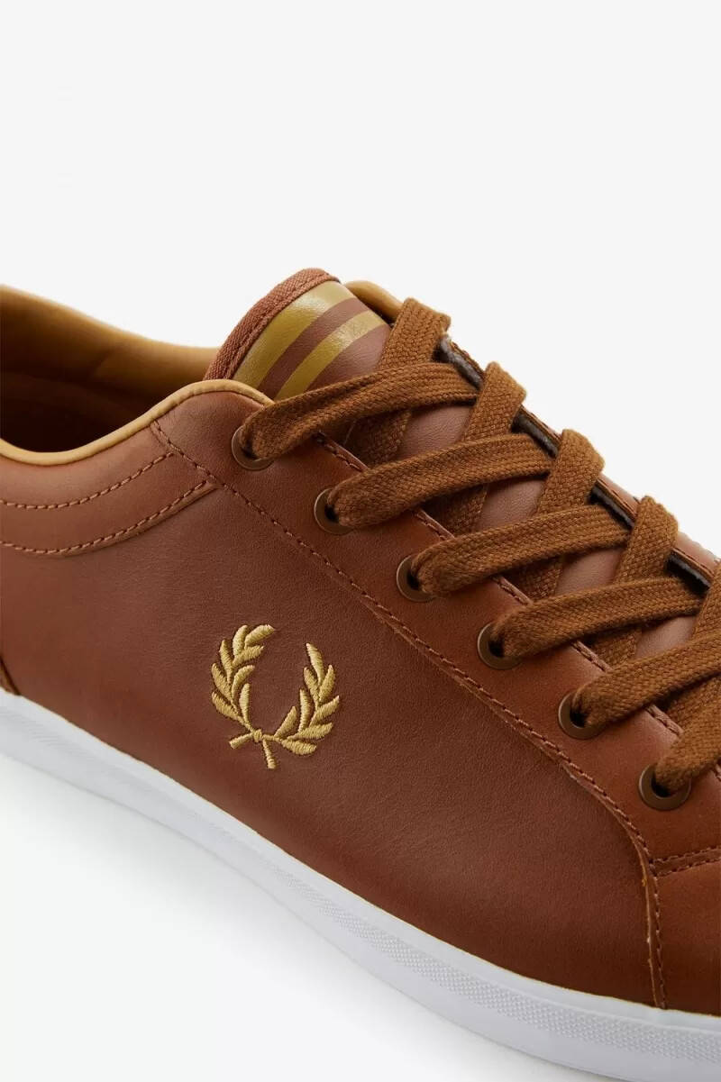 scarpe da tennis da uomo fred perry baseline color cuoio