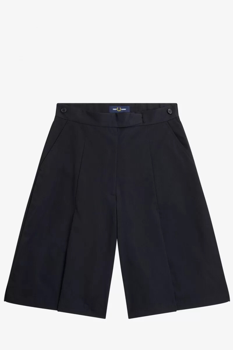 pantaloncini plissettati da donna fred perry neri