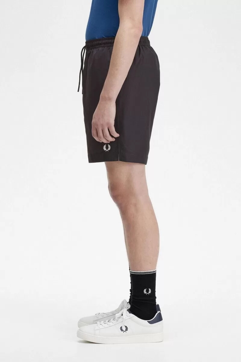 pantaloncini da bagno classici da uomo fred perry neri