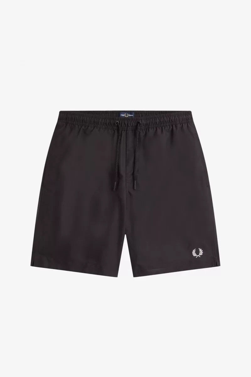 pantaloncini da bagno classici da uomo fred perry neri