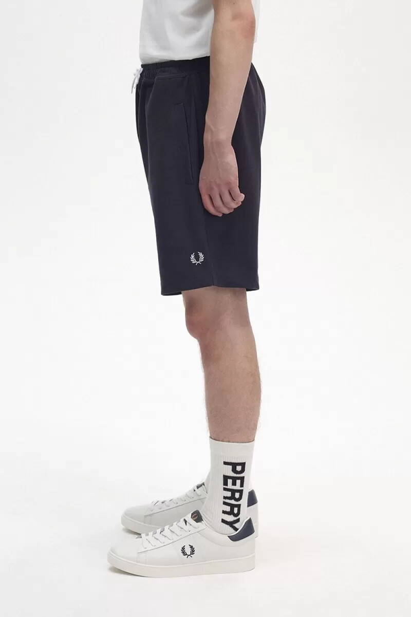 pantaloncini da uomo fred perry reverse tricot blu navy