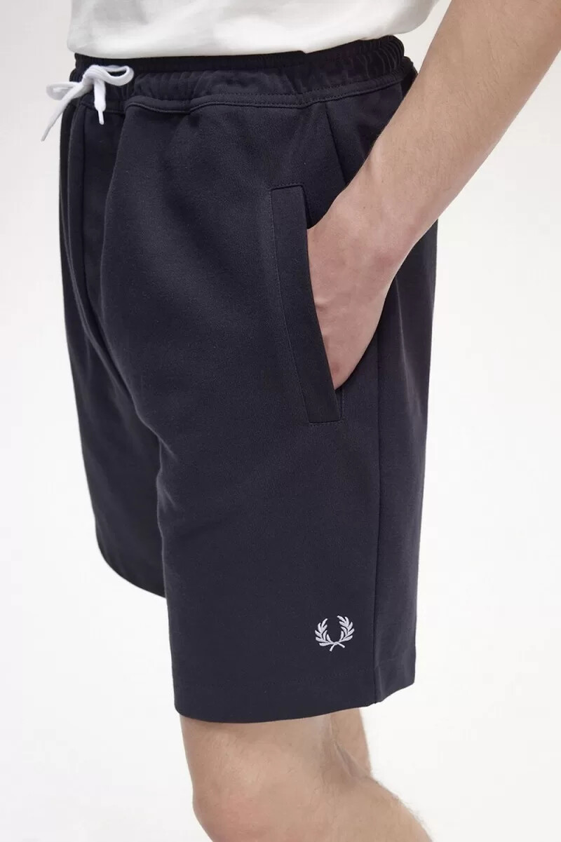 pantaloncini da uomo fred perry reverse tricot blu navy