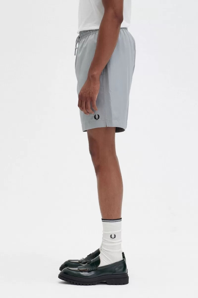 pantaloncini da bagno classici da uomo fred perry grigi