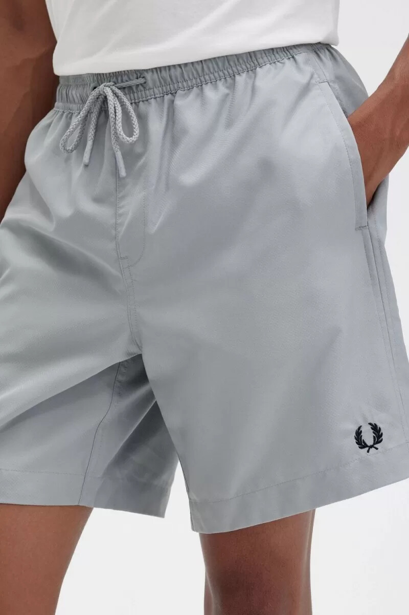 pantaloncini da bagno classici da uomo fred perry grigi