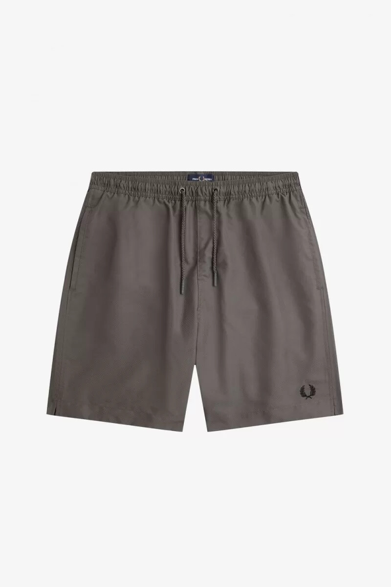 pantaloncini da bagno classici da uomo fred perry colore verde campo