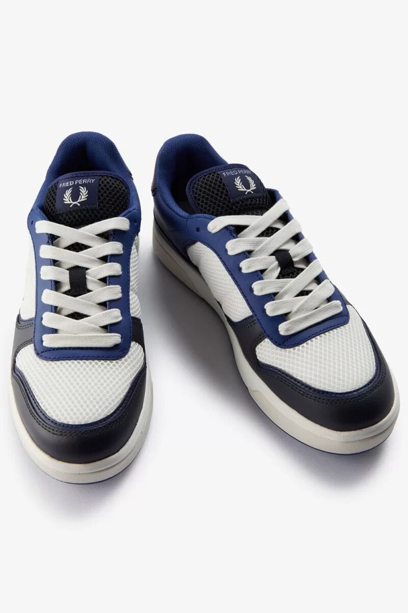 fred perry b300 sneakers da uomo color cobalto sfumato beige chiaro